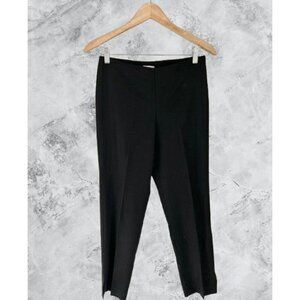 Brunello Cucinelli RIVAMONTI Pants Black Wool Site Zipper Size 4